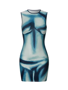 Body Print Dress