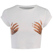 Load image into Gallery viewer, Hand Print Crop Top