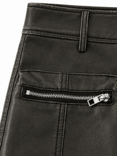 Load image into Gallery viewer, Faux Leather Cargo Skirt
