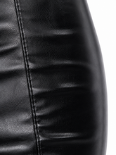 Load image into Gallery viewer, Faux Leather Mini Dress