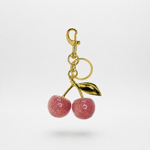 Load image into Gallery viewer, Pink Glitz Cherry Bag Charm