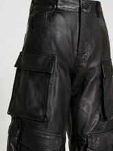 Load image into Gallery viewer, Faux Leather Cargo Pants