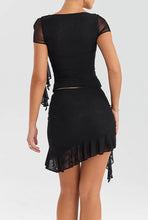 Load image into Gallery viewer, Black Ruffled Skirt
