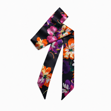 Load image into Gallery viewer, Midnight Bloom Bag Scarf
