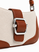 Load image into Gallery viewer, CUCI Canvas Buckle Shoulder Bag - Latte