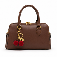 Load image into Gallery viewer, Velvet Cherry Bag Charm