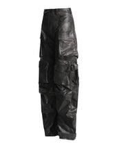 Load image into Gallery viewer, Faux Leather Cargo Pants