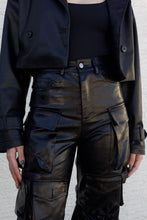 Load image into Gallery viewer, Faux Leather Cargo Pants