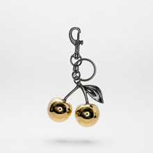 Load image into Gallery viewer, Mixed Metal Cherry Bag Charm