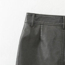 Load image into Gallery viewer, Faux Leather Cargo Skirt
