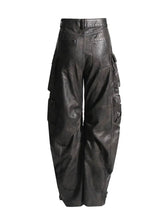 Load image into Gallery viewer, Faux Leather Cargo Pants