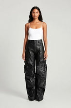 Load image into Gallery viewer, Faux Leather Cargo Pants