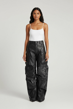 Load image into Gallery viewer, Faux Leather Cargo Pants