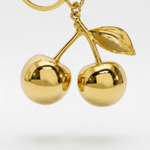 Load image into Gallery viewer, Gold Cherry Bag Charm