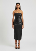 Load image into Gallery viewer, Faux Leather Strapless Dress
