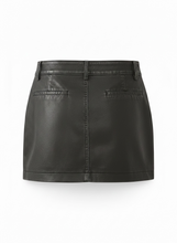 Load image into Gallery viewer, Faux Leather Cargo Skirt
