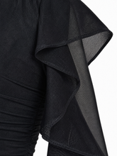 Load image into Gallery viewer, Black Ruffled Top
