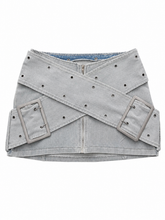 Load image into Gallery viewer, Cross Buckle Mini Skirt
