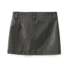 Load image into Gallery viewer, Faux Leather Cargo Skirt
