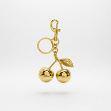 Load image into Gallery viewer, Gold Cherry Bag Charm
