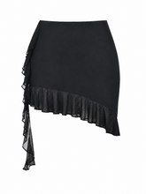 Load image into Gallery viewer, Black Ruffled Skirt
