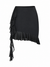 Load image into Gallery viewer, Black Ruffled Skirt
