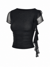 Load image into Gallery viewer, Black Ruffled Top
