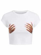 Load image into Gallery viewer, Hand Print Crop Top
