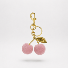 Load image into Gallery viewer, Velvet Cherry Bag Charm
