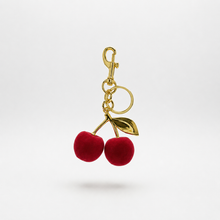 Load image into Gallery viewer, Velvet Cherry Bag Charm
