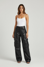 Load image into Gallery viewer, Faux Leather Cargo Pants
