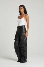 Load image into Gallery viewer, Faux Leather Cargo Pants
