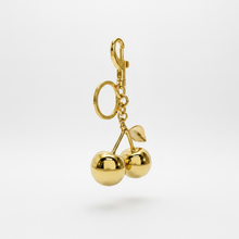 Load image into Gallery viewer, Gold Cherry Bag Charm
