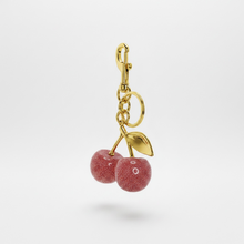 Load image into Gallery viewer, Pink Glitz Cherry Bag Charm
