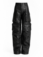 Load image into Gallery viewer, Faux Leather Cargo Pants
