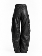 Load image into Gallery viewer, Faux Leather Cargo Pants
