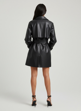 Load image into Gallery viewer, Faux Leather Mid-Trench Coat

