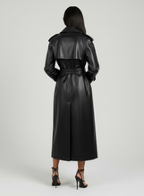 Load image into Gallery viewer, Faux Leather Trench Coat
